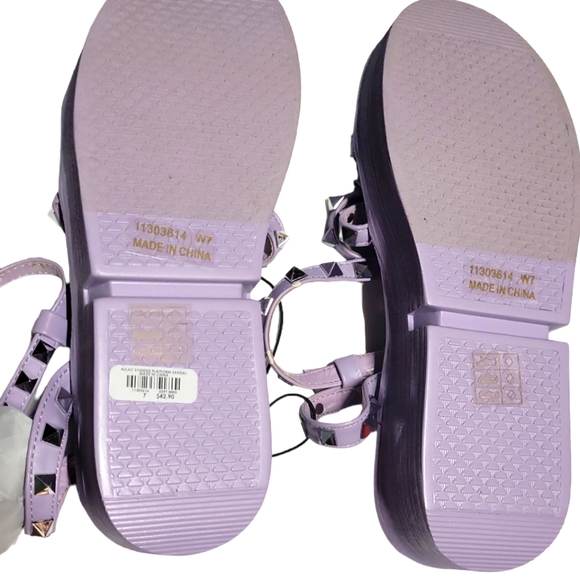 Lavender Studded Platform Sandals (7) - Picture 4 of 7